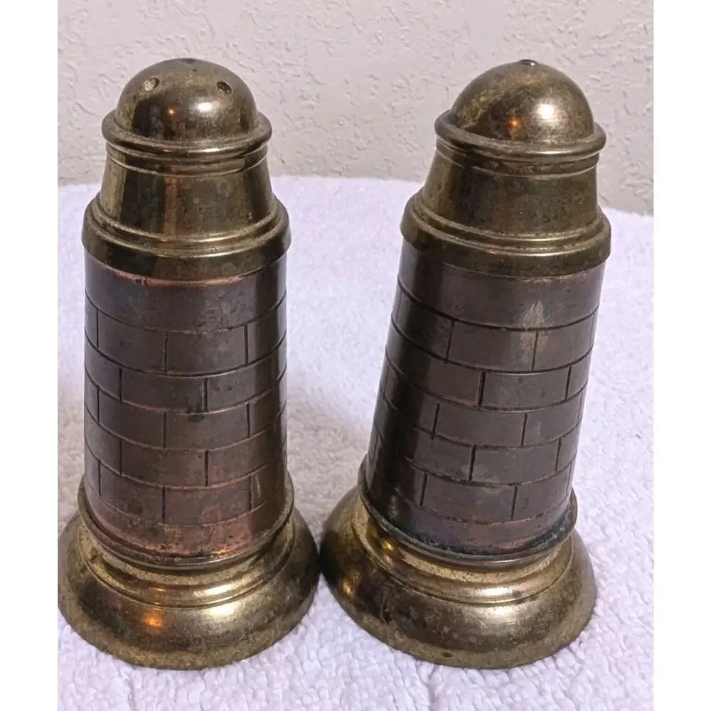 Lighthouse BRASS Salt & Pepper Shakers Brass 